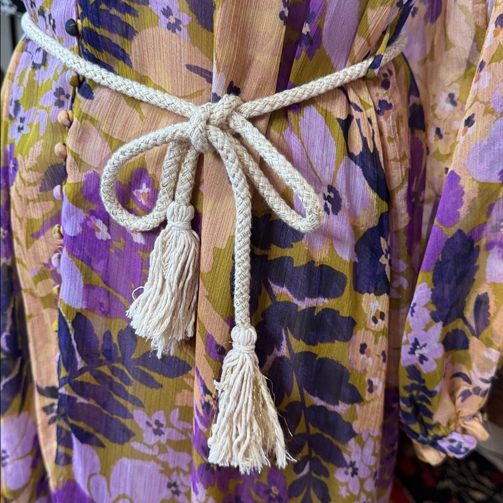 Vici Purple Floral Long Sleeve Dress - Picture 4 of 9